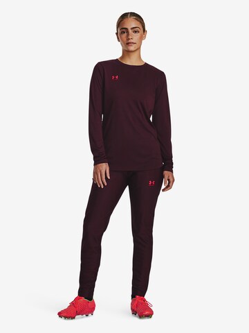 UNDER ARMOUR Slim fit Workout Pants 'Challenger aus Piqué' in Red
