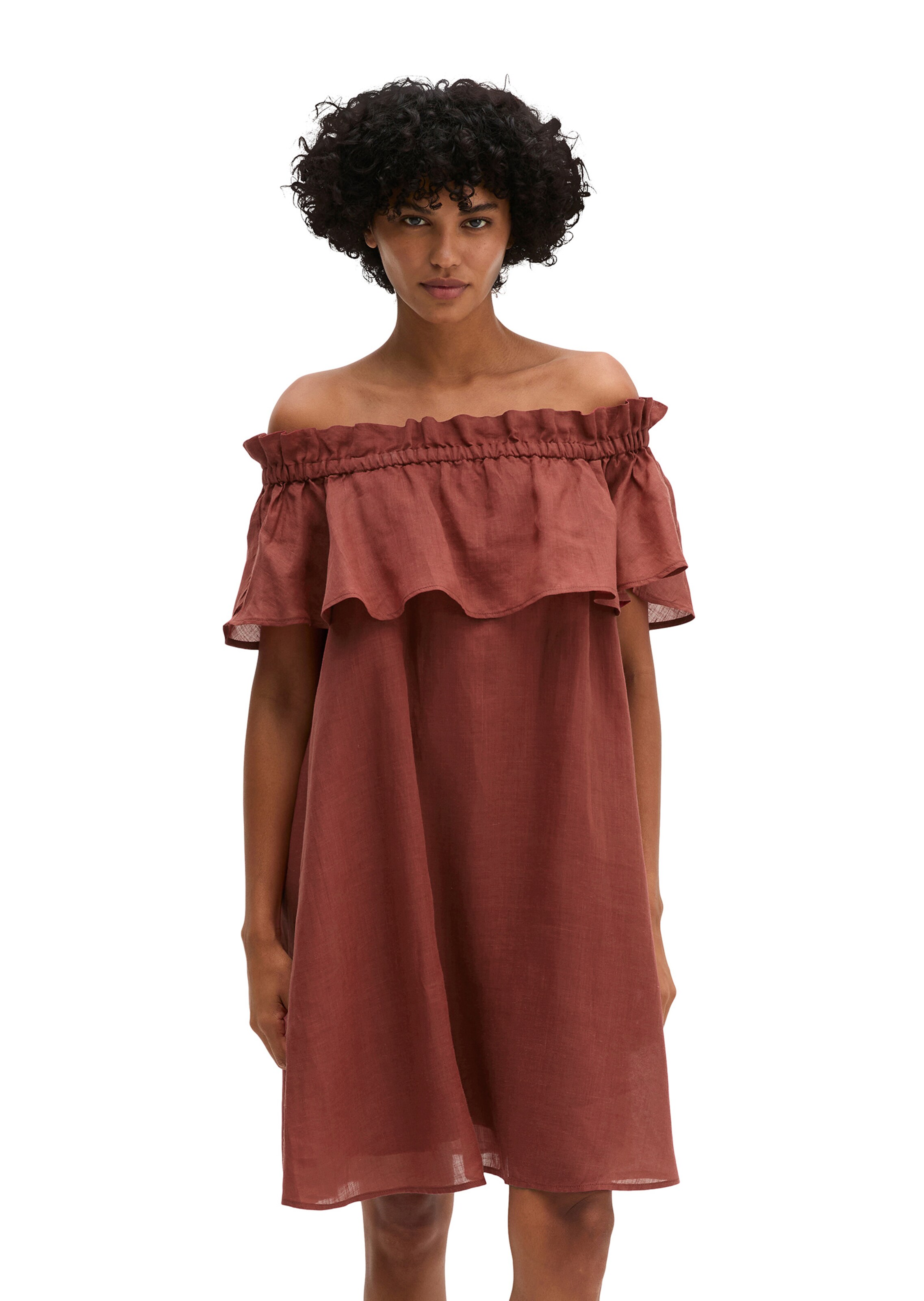 Marc O'Polo Jurk in Rood: voorkant