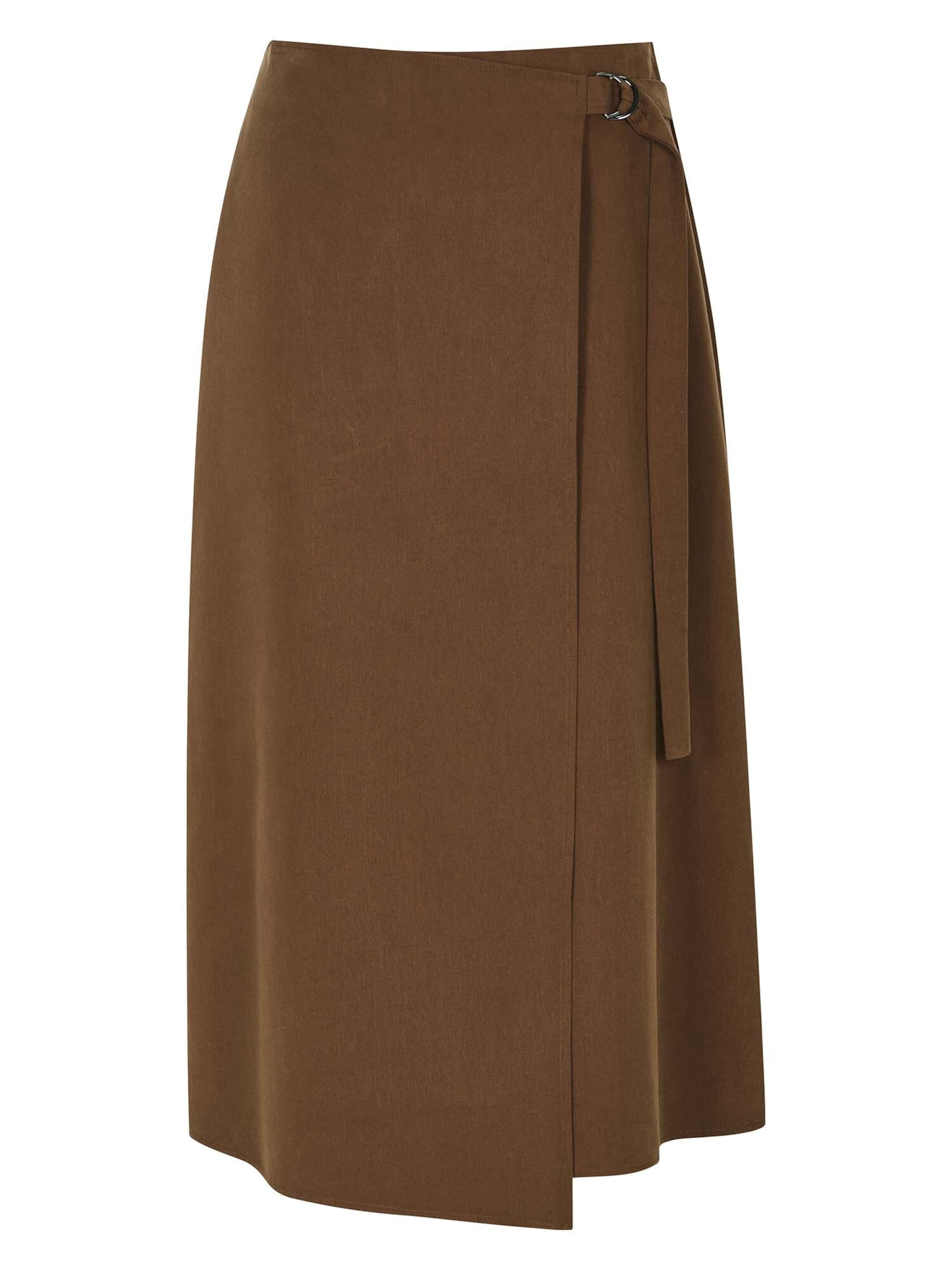 Jupe MADELEINE en marron : devant