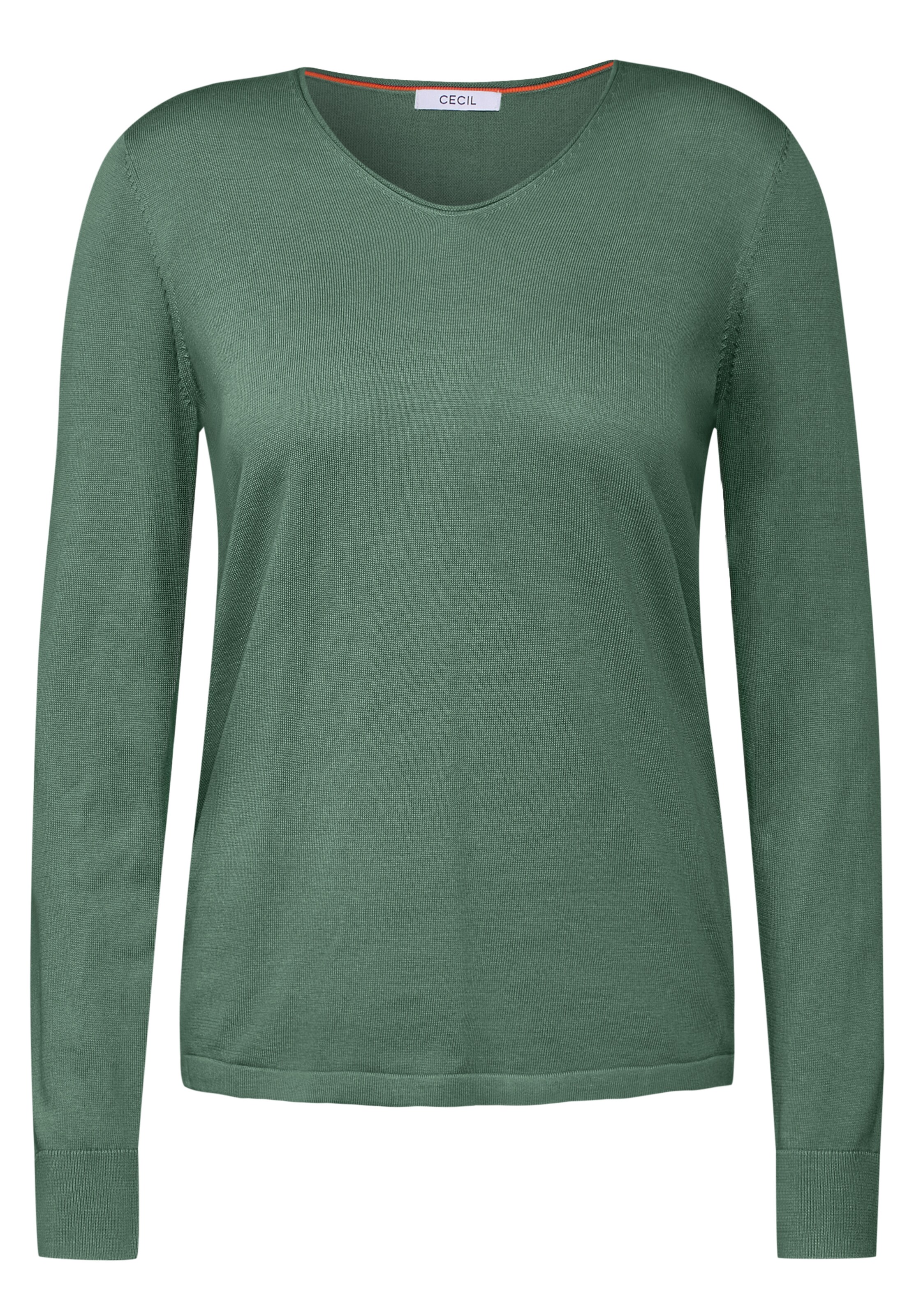 CECIL Feinstrickpullover in Grün: Vorderseite