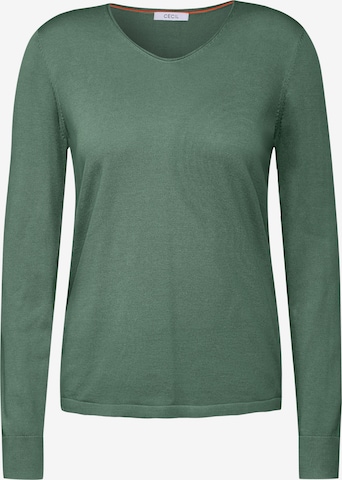 CECIL Feinstrickpullover in Grün: Vorderseite