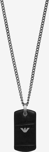 Emporio Armani Necklace in Silver grey / Black, Item view