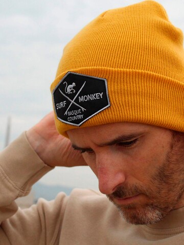 Surf Monkey Beanie in Yellow