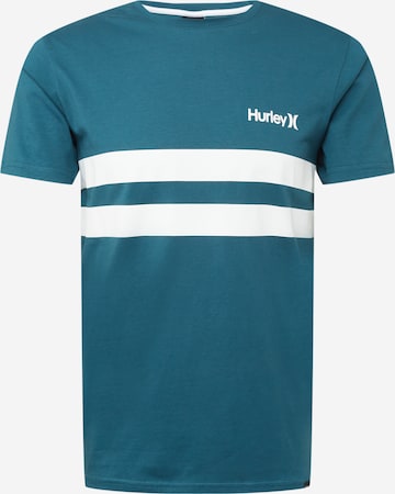 Hurley - Camisa funcionais 'OCEANCARE' em azul: frente