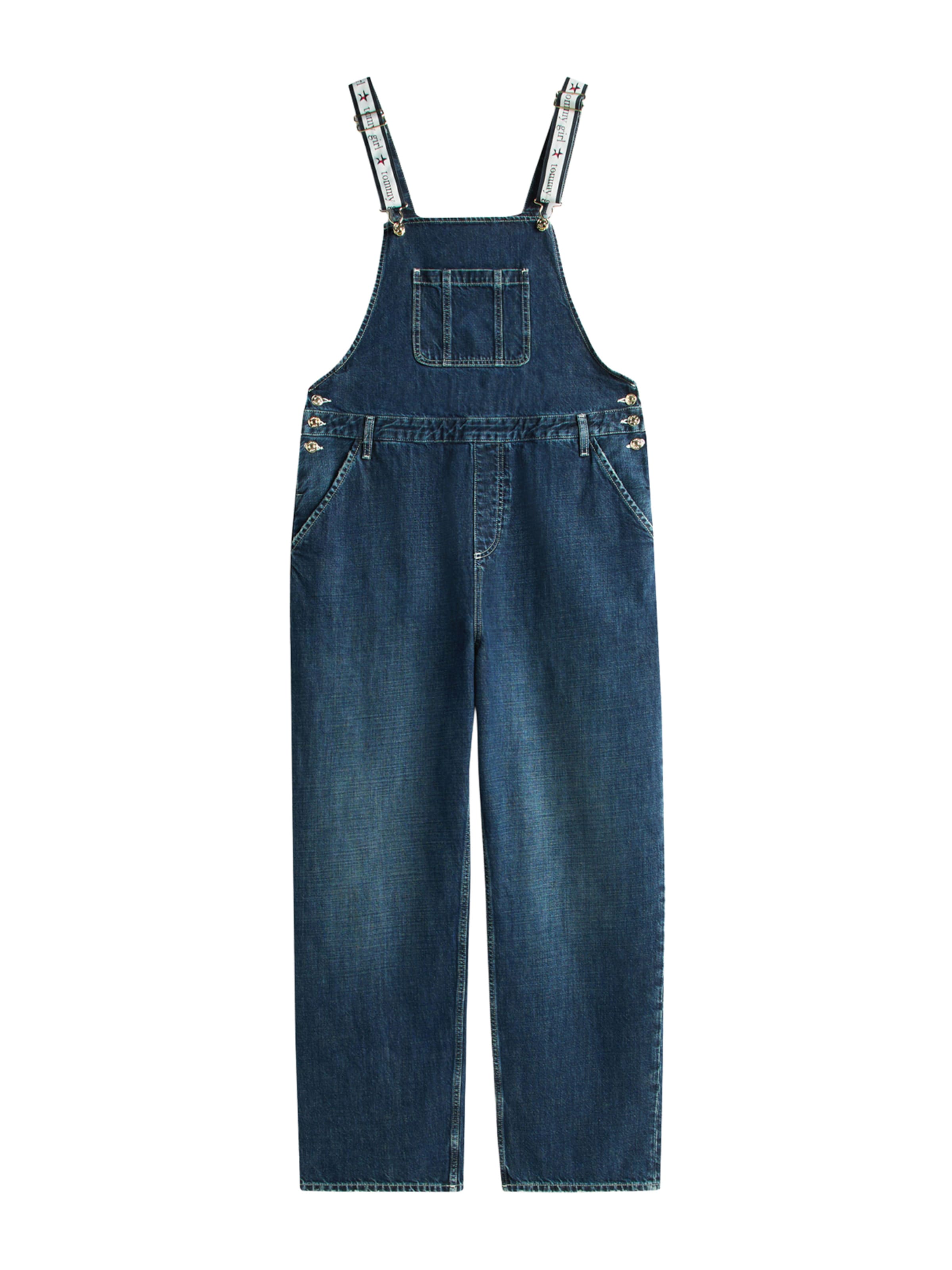 mėlyna Tommy Jeans Standartinis Džinsinis kombinezonas: priekis