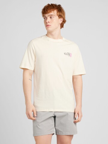 T-Shirt 'RECIPE' JACK & JONES en beige : devant