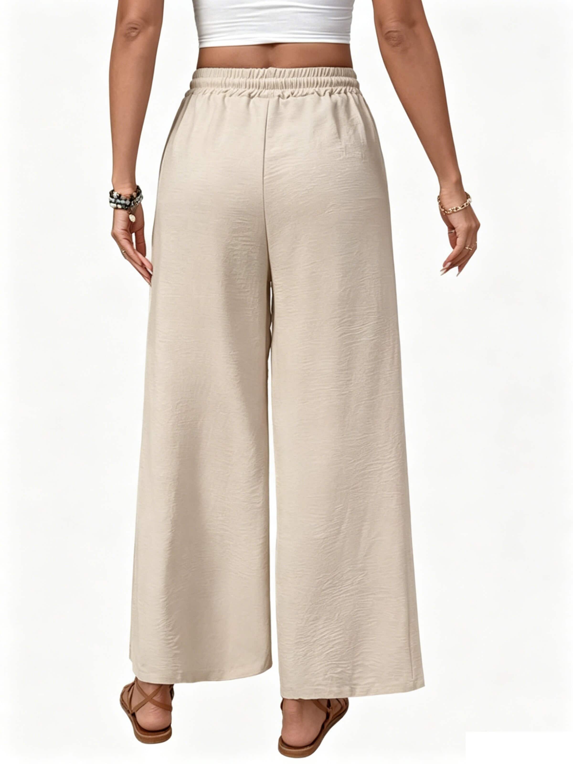 KoJooin Normalny krój Spodnie ludowe 'Damen Culotte Wide Leg Stoffhose Kordelzug Taillenbund Seitentaschen Leichte Sommer Freizeithose' w kolorze pomarańczowy