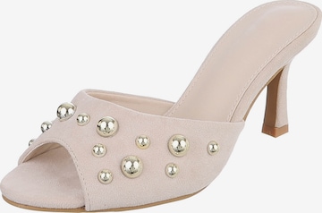 Ital-Design Pantolette in Beige: Vorderseite