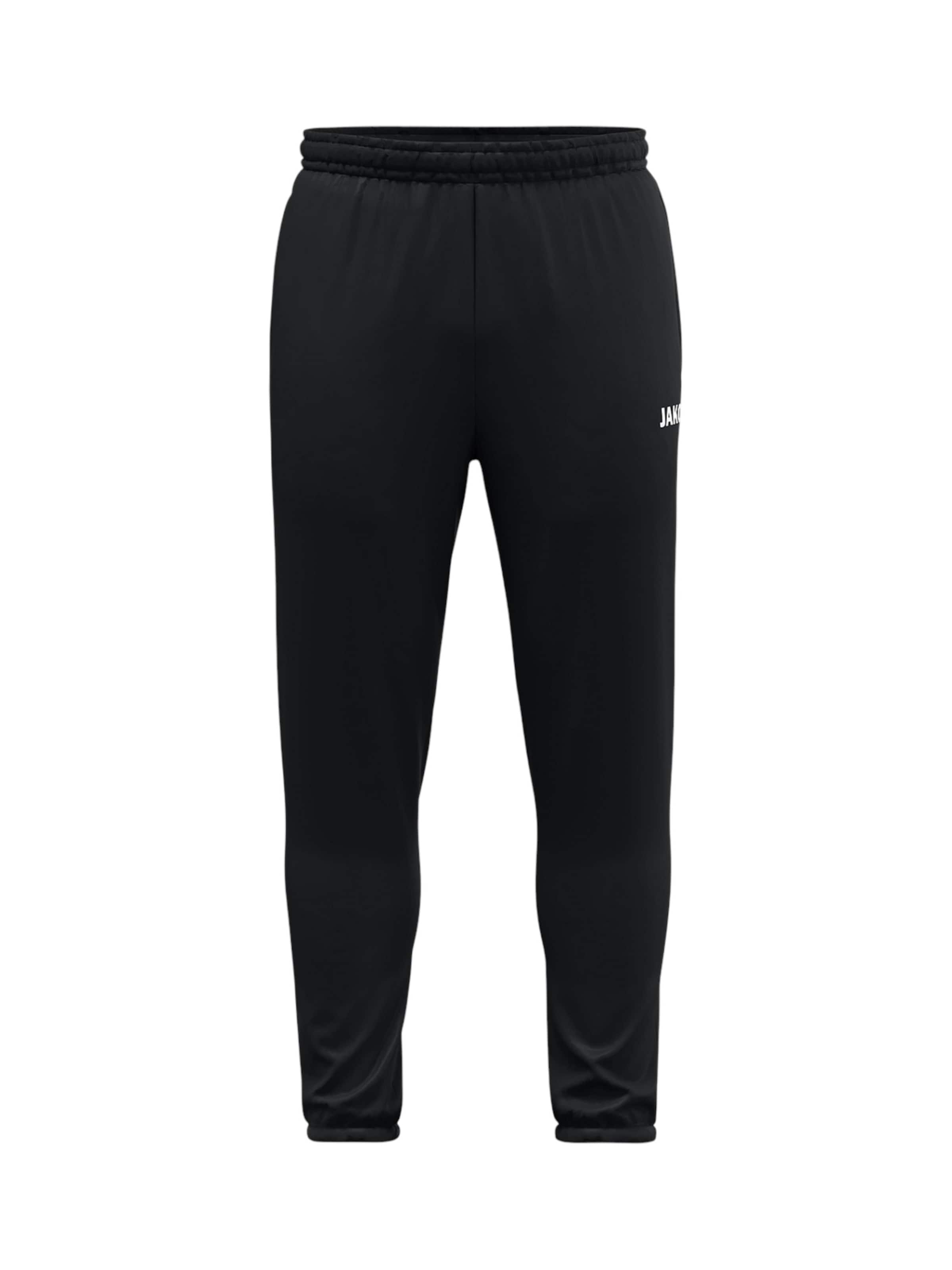 JAKO Tapered Workout Pants 'Dynamic Freizeit' in Black: front