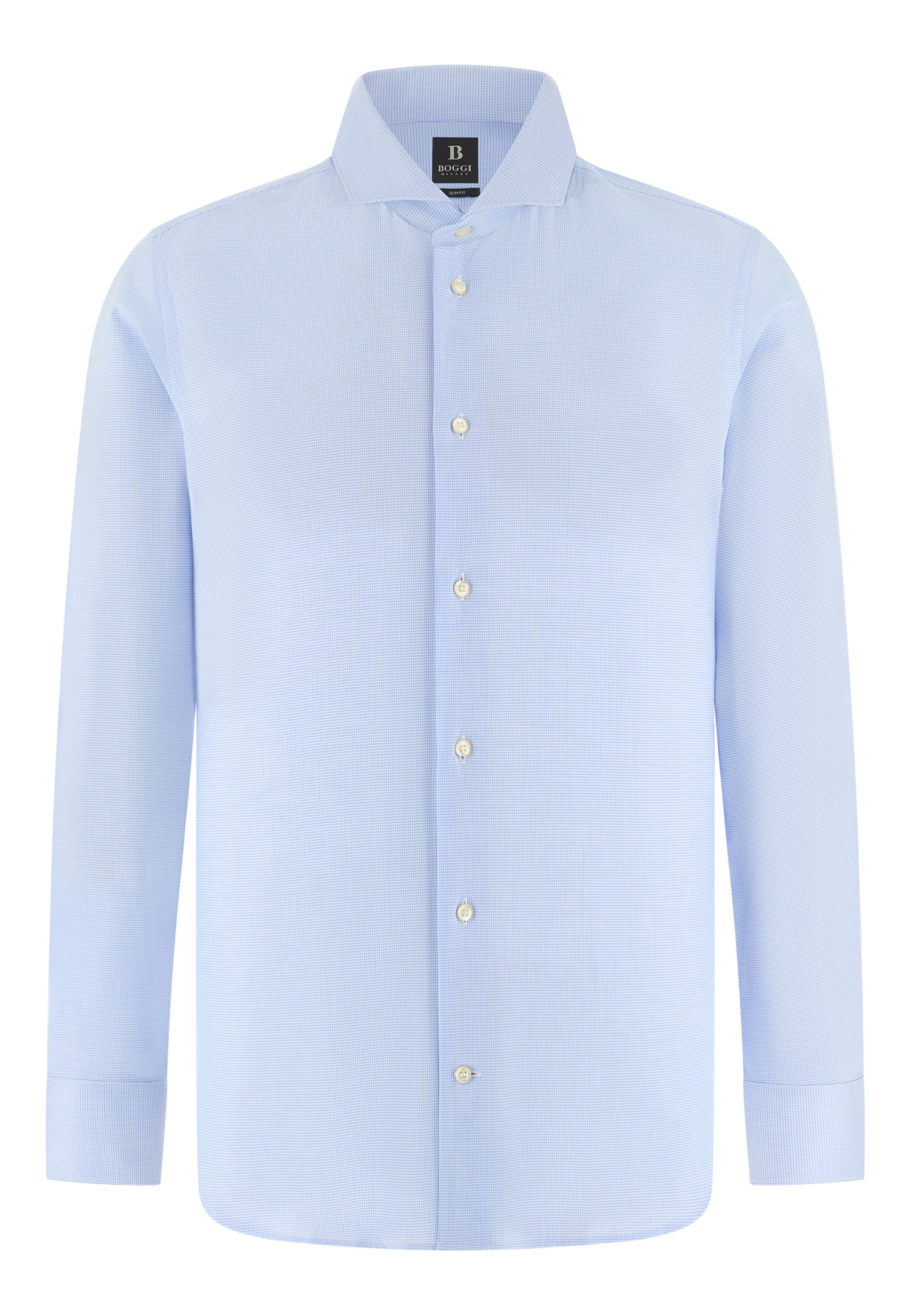 Coupe slim Chemise Boggi Milano en bleu : devant
