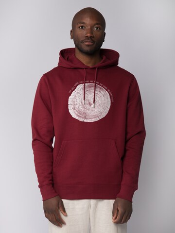 Watapparel Sweatshirt ' Baumscheibe ' in Rood: voorkant
