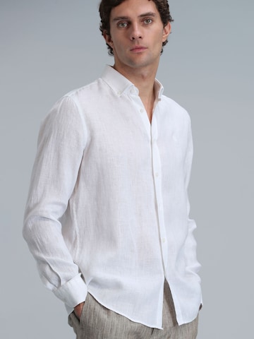 Fit confort Chemise Lufian en blanc : devant