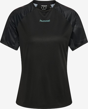 T-shirt fonctionnel Hummel en noir : devant
