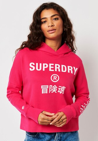 Superdry Sweatshirt in Pink: front