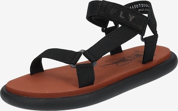 FLY LONDON Strap Sandals in Black: front