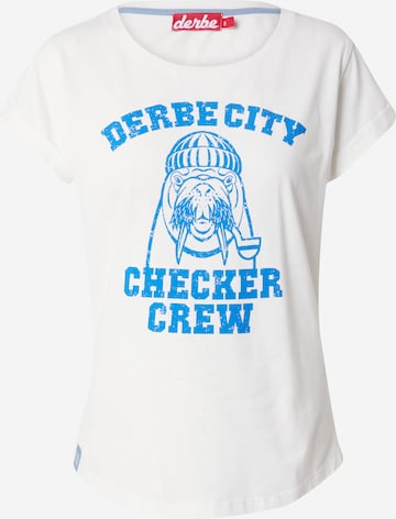 Derbe T-Shirt 'Derbe City' in Weiß: predná strana