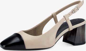 TAMARIS Γόβες slingback σε μπεζ: μπροστά