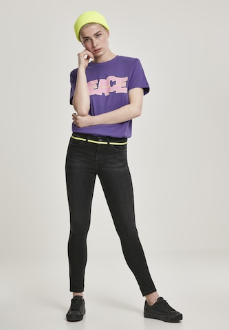 Merchcode Shirt 'Ladies Peace Tee' in Purple