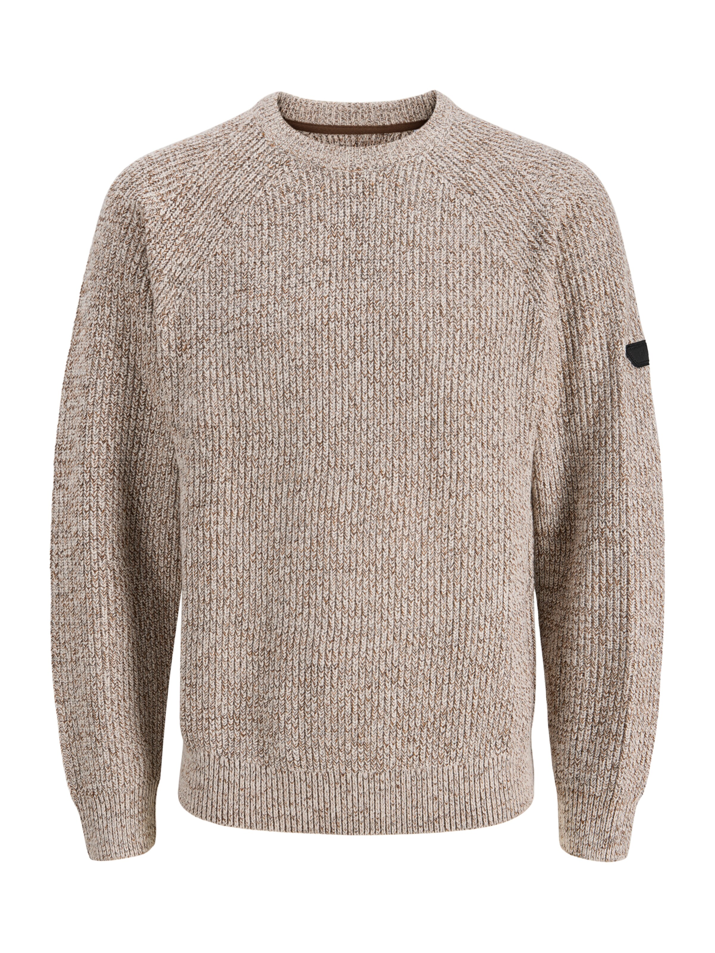 JACK & JONES Pull-over 'JJEDENVER' en S en beige chiné, Vue avec produit