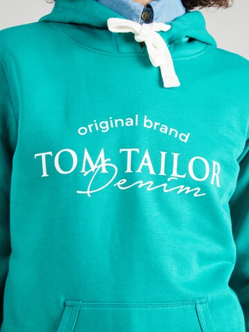 TOM TAILOR DENIM Sweatshirt in Green