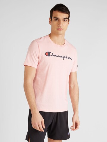 Champion Authentic Athletic Apparel - Camisa em rosa: frente