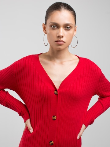 BIG STAR Knit Cardigan 'NEKA' in Red