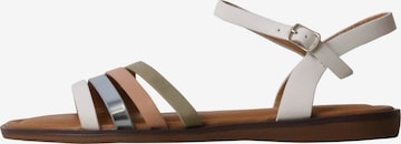 POTI PATI Sandalen met riem 'Flache Sandalen mit Riemchen' in Wit: voorkant