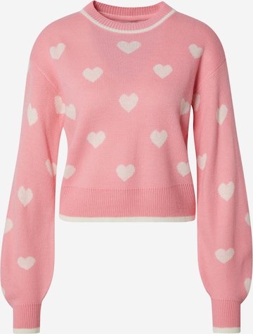 JDY Sweater 'JDYROMANCE' in Pink: front