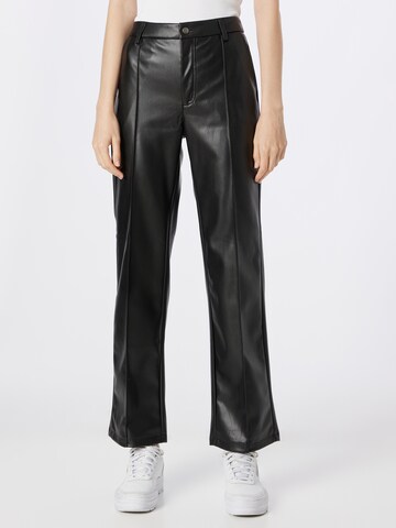 Noisy may Flared Pleated Pants 'Luke' in Black: front