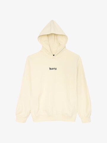 DISCLAIMER Sweatshirt 'BackHood' in White: front
