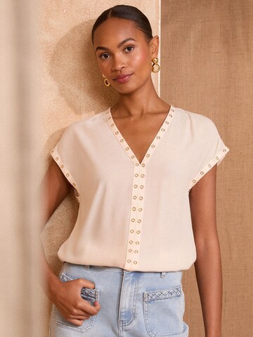 love & roses Bluse in Beige