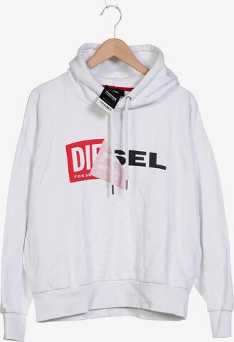 DIESEL Kapuzenpullover M in Weiß: predná strana