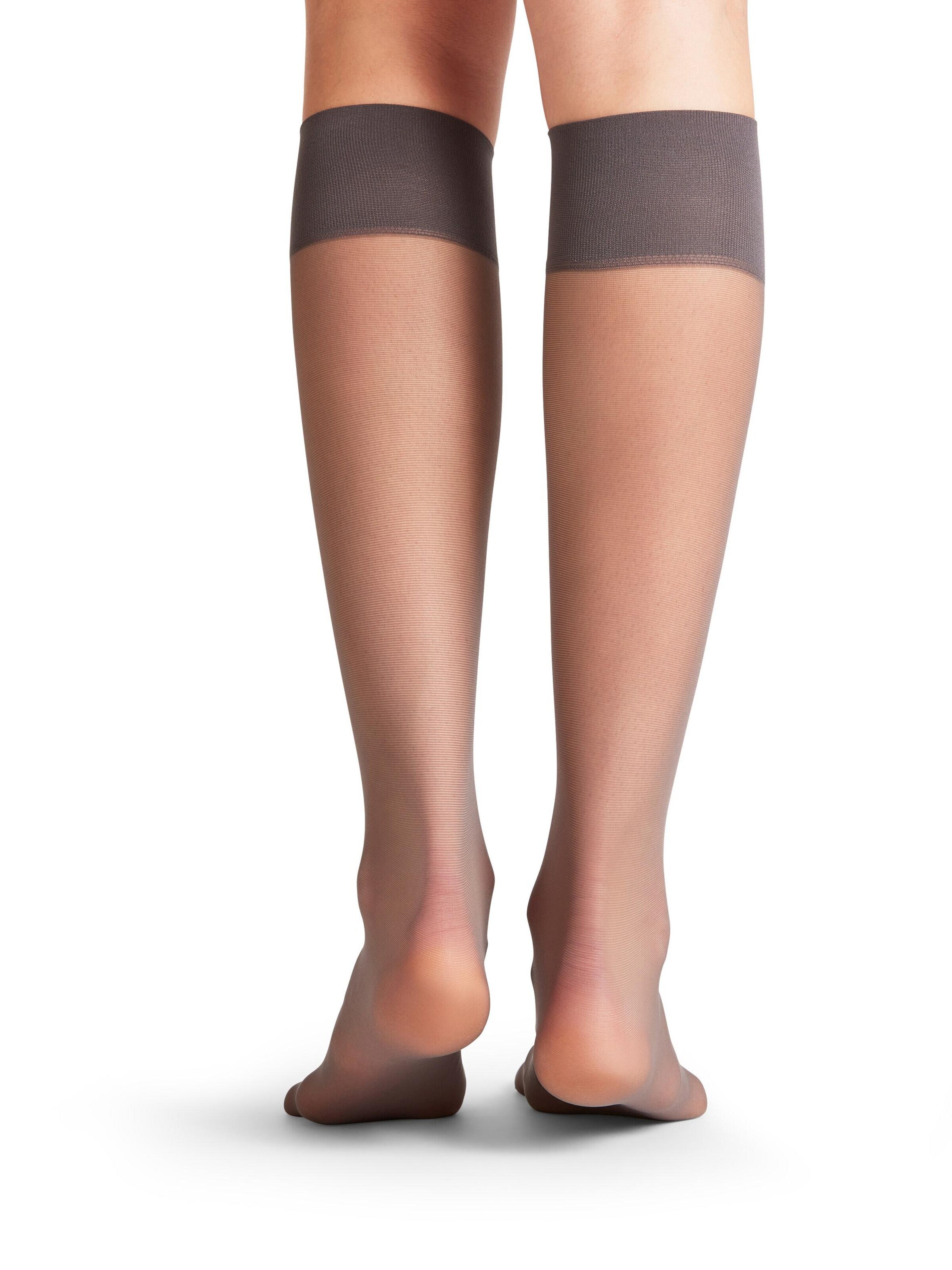 FALKE Knee High Socks 'Pure Matt' in Grey