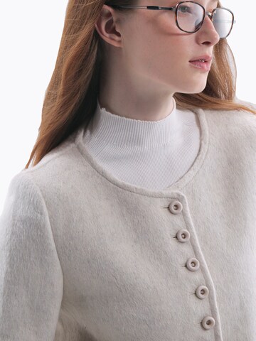 TorWeit Strickjacke 'Wool-Blend Coat Short'‌‌‌‌‌‌‌‌‌ in Weiß