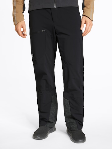 ZIENER Regular Workout Pants 'NELIUS' in Black: front
