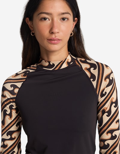 BILLABONG Performance Shirt 'Tropic Surf Print' in L in Beige / Brown / Black, Item view