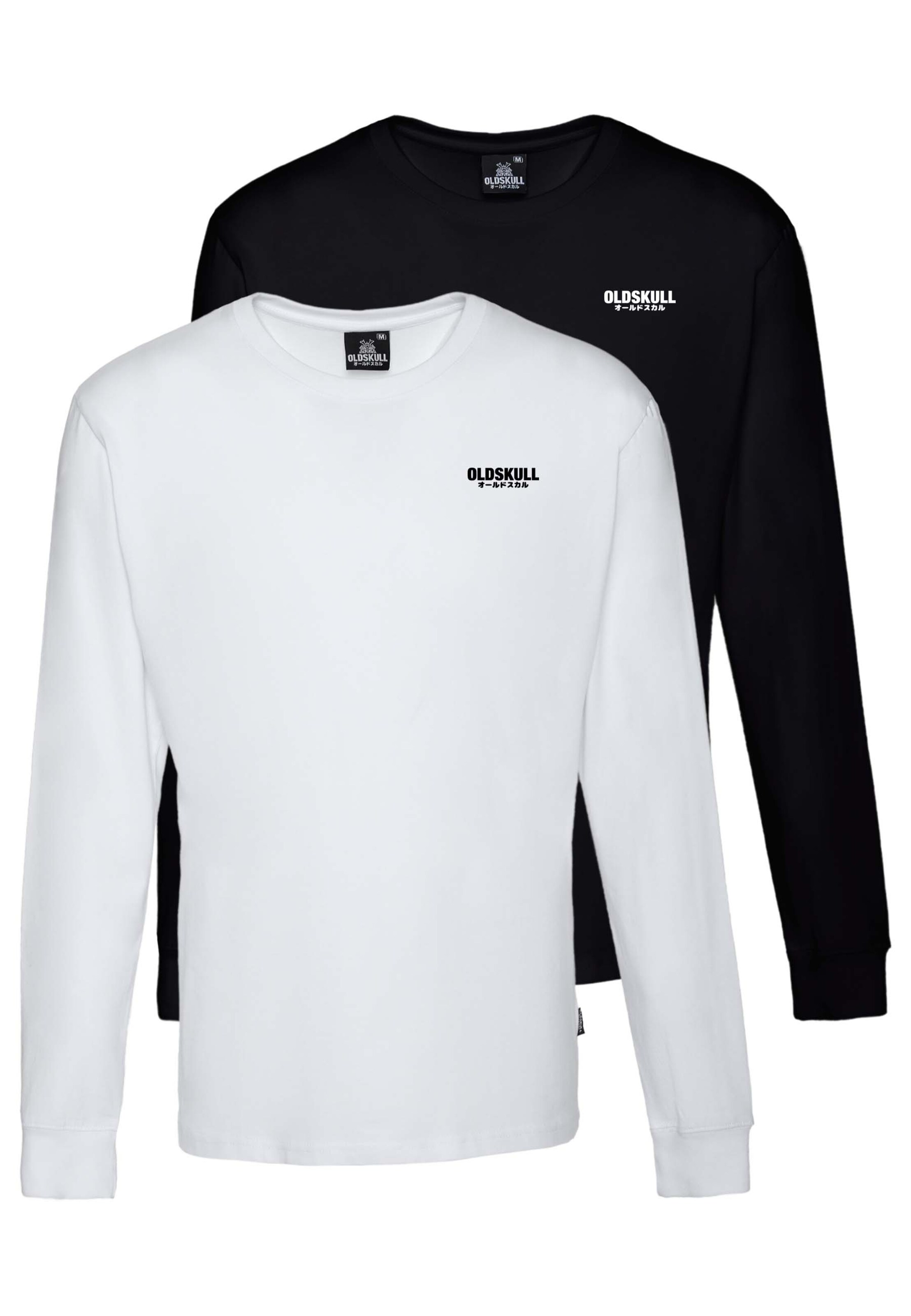 Oldskull Shirt 'Basic' in Black: front