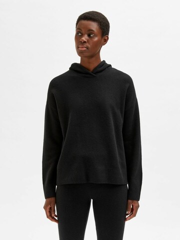 Selected Femme Petite Sweatshirt in Schwarz: predná strana