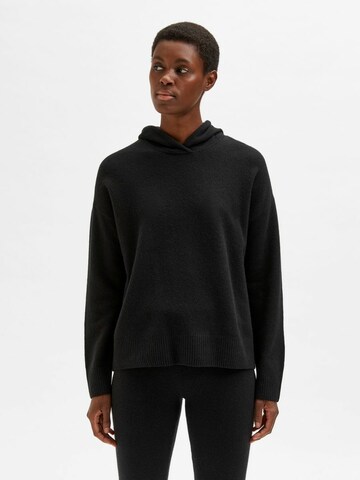 Selected Femme Petite Sweatshirt in Zwart: voorkant