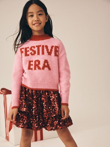 Next Trui 'Santa Letter' in Roze: voorkant