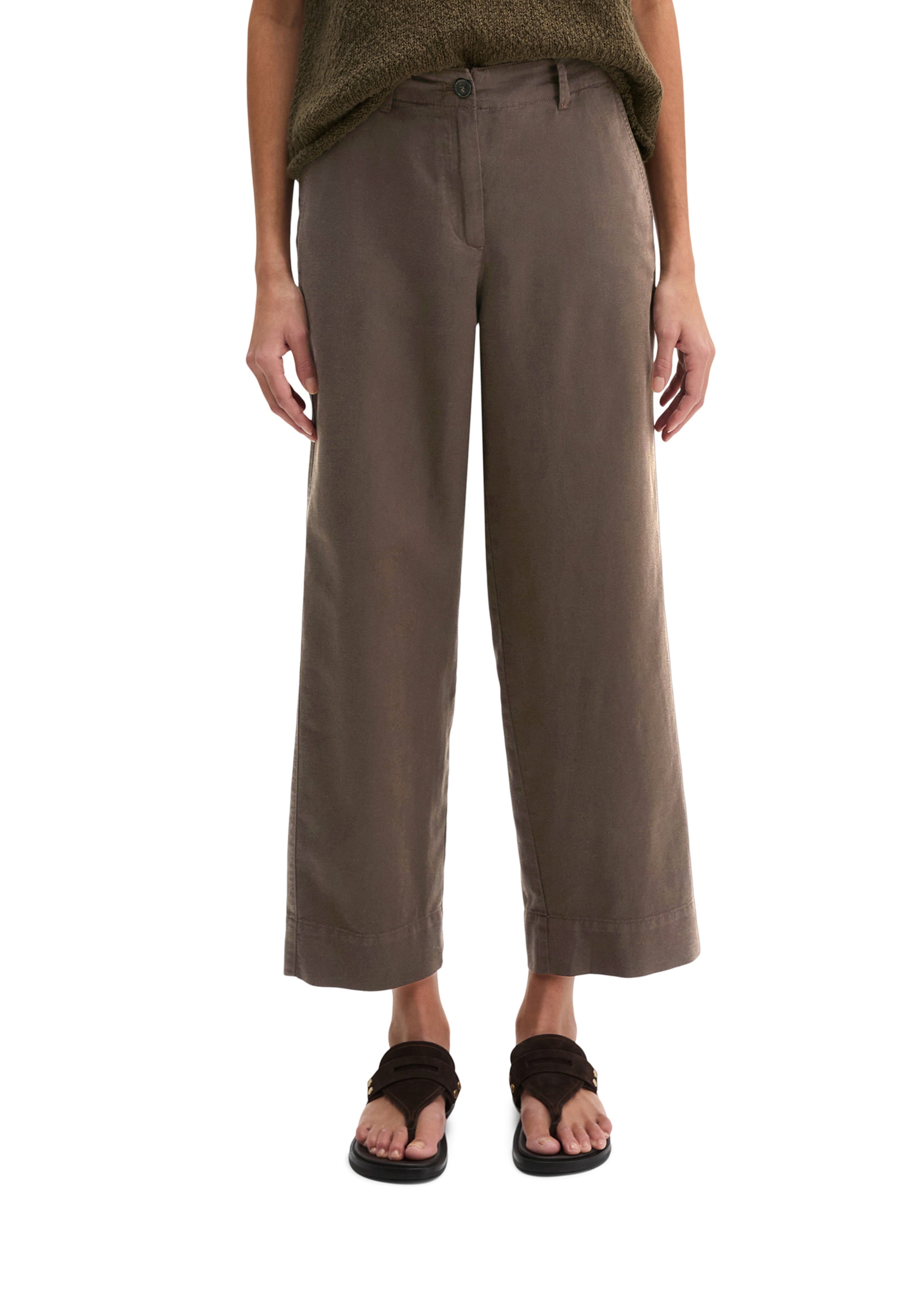 Loosefit Pantalon chino 'Lande' Marc O'Polo en marron : devant