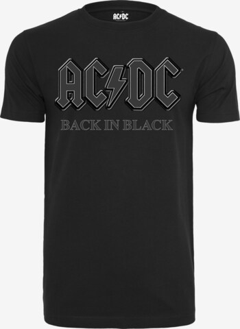 Mister Tee Regular fit Shirt 'ACDC Back In Black' in Zwart: voorkant