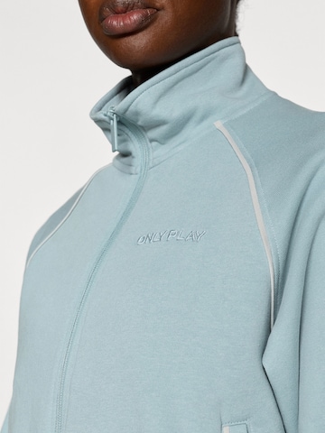 ONLY PLAY Athletic Zip-Up Hoodie in Blue