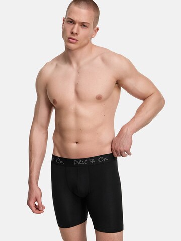 Phil & Co. Berlin - Calzoncillo boxer ' Long Boxer Briefs ' en negro