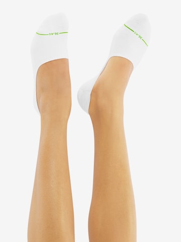 CHEERIO* Ankle socks 'INVISIBLE FELLOW 6P' in White: back