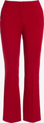 Ulla Popken Regular Pleated Pants in Red: front