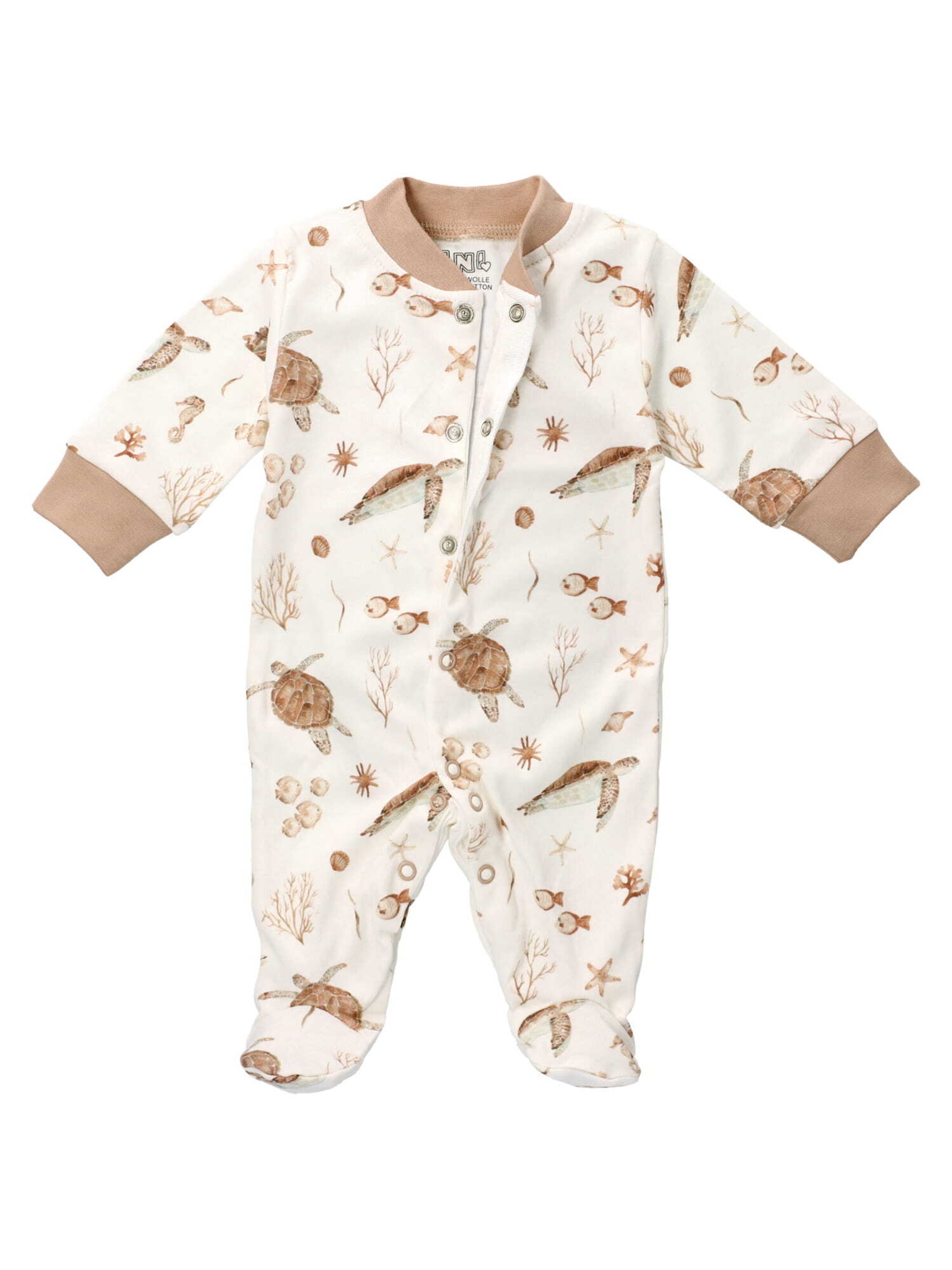 NINI Rompertje/body 'Meerestiere' in Beige