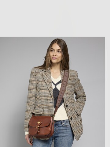 The Bridge Crossbody Bag in Brown: front