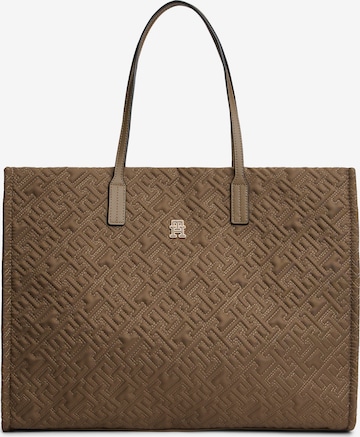 TOMMY HILFIGER Nakupovalna torba | zelena barva: sprednja stran