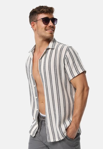 INDICODE JEANS Regular fit Button Up Shirt 'Cosby' in Grey